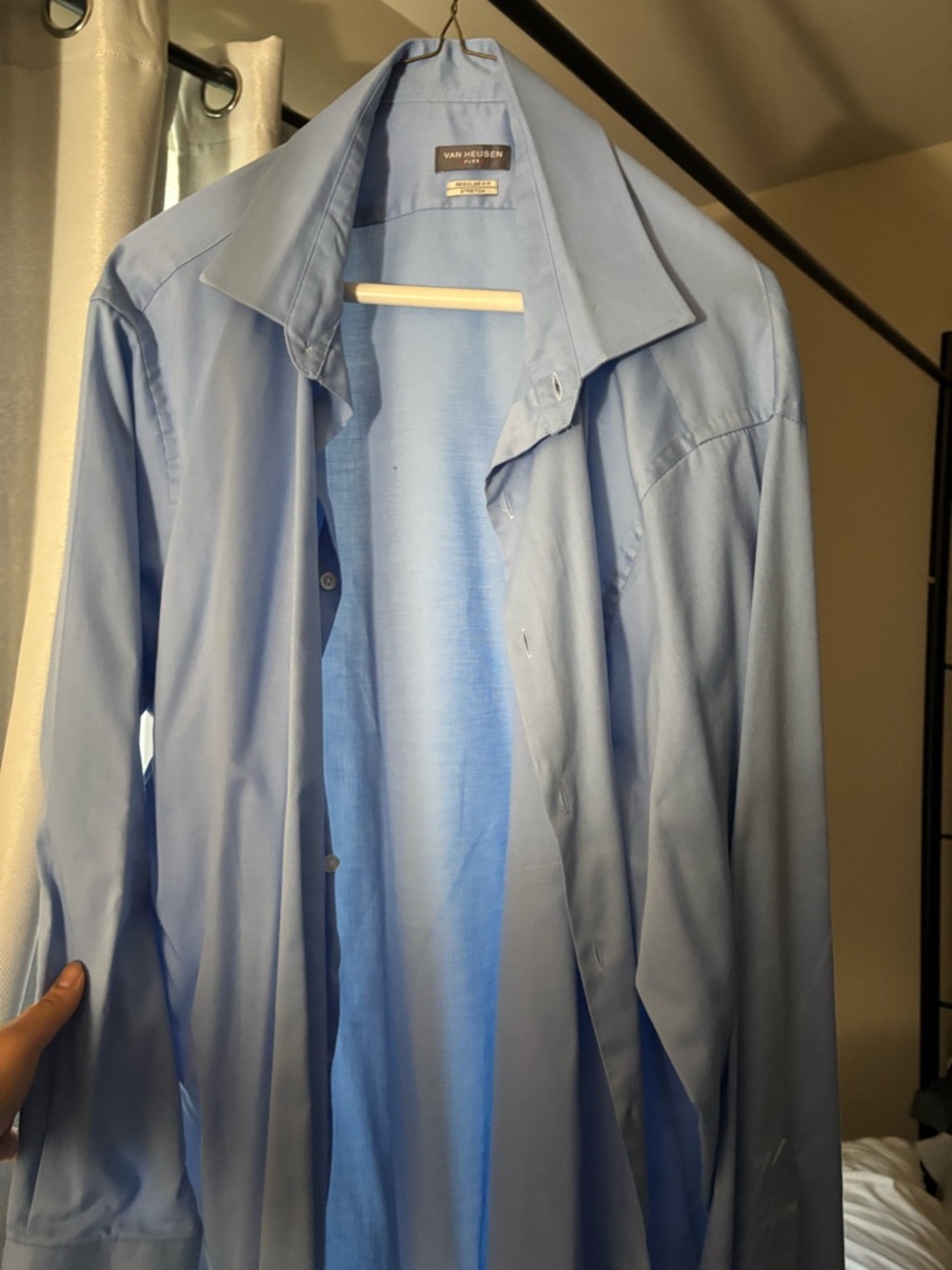 Van Heusen Men's Sky Blue Dress Shirt - Spread Collar Button-Up
